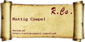 Rettig Csepel névjegykártya